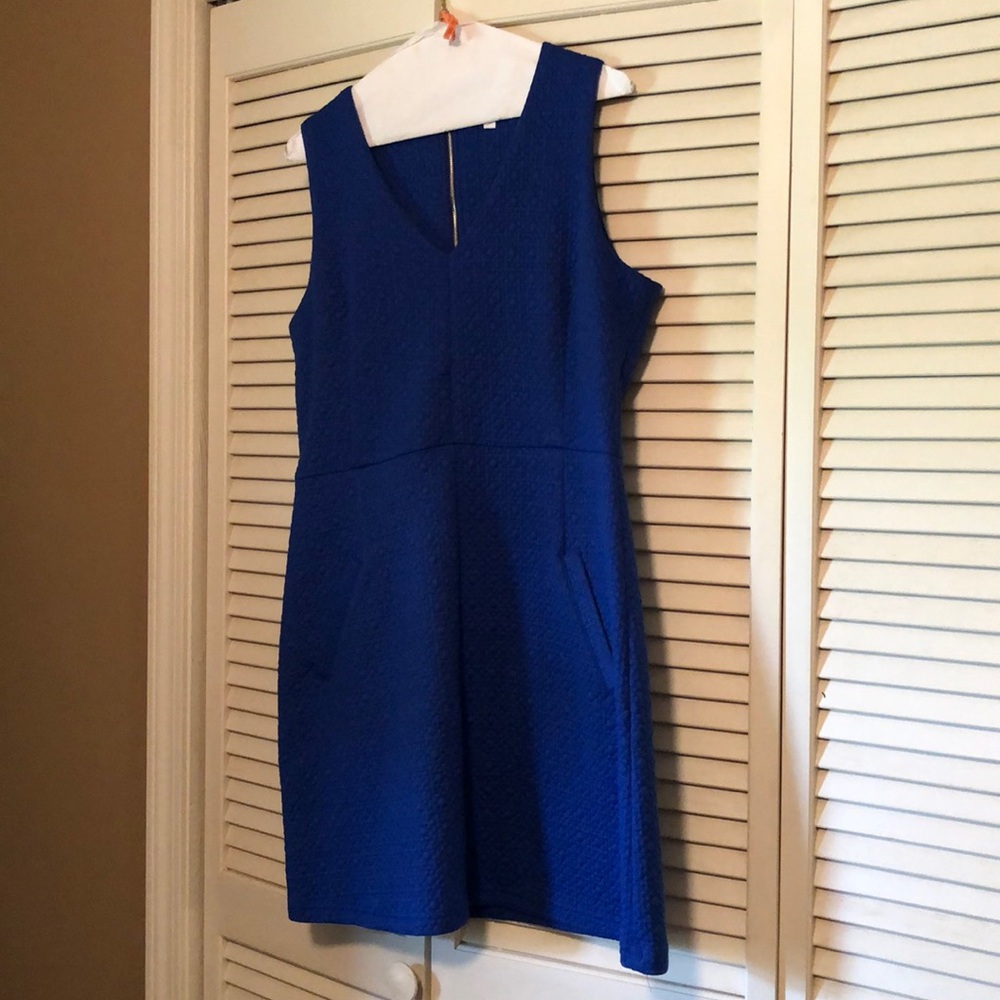 Royal blue sleeveless dress